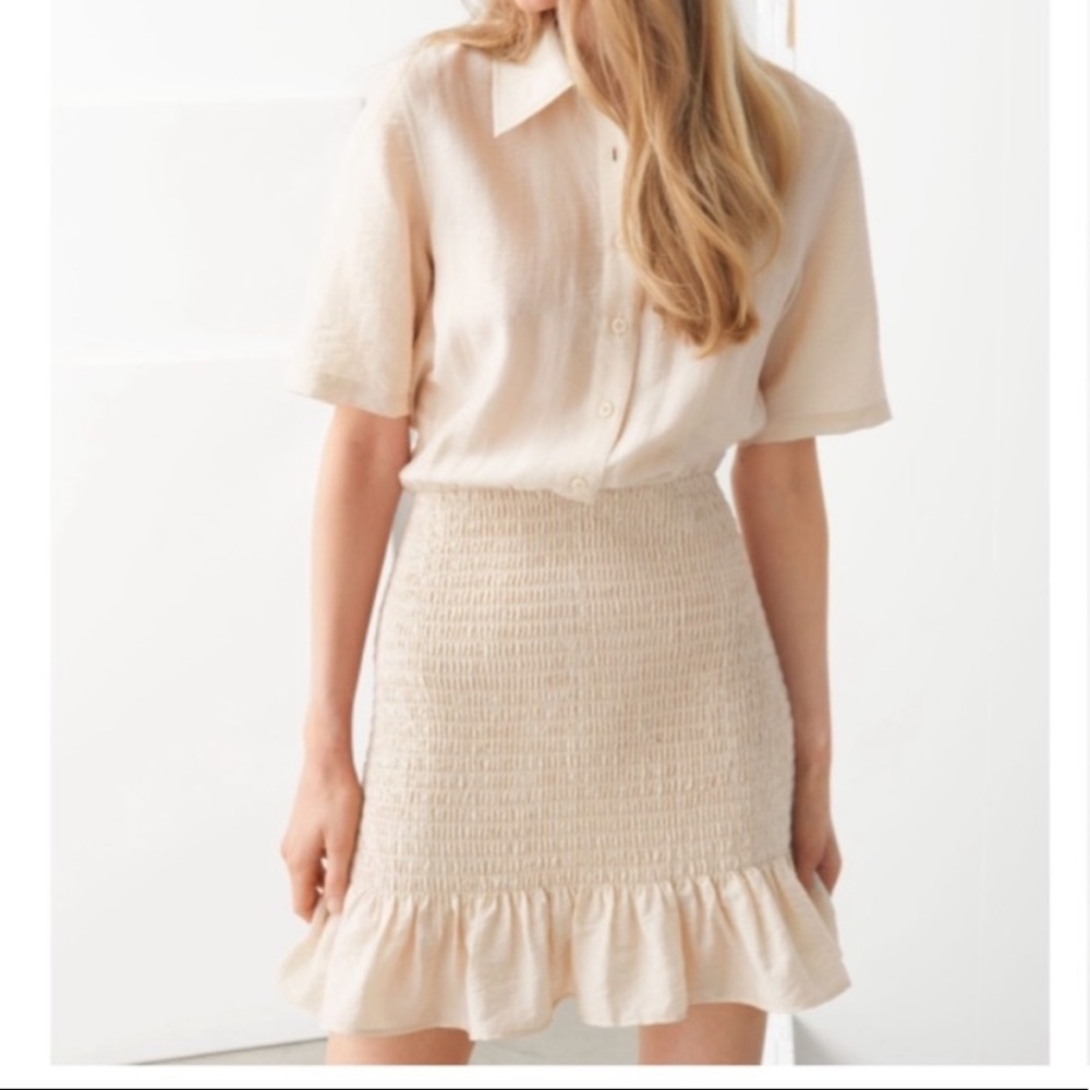 NWT: & Other Stories Smocked Shirt Dress (Size 6)